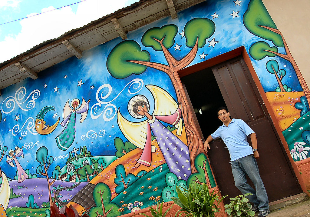 Fotografía de murales en Ataco